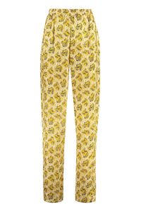 Piera Printed high-rise trousers